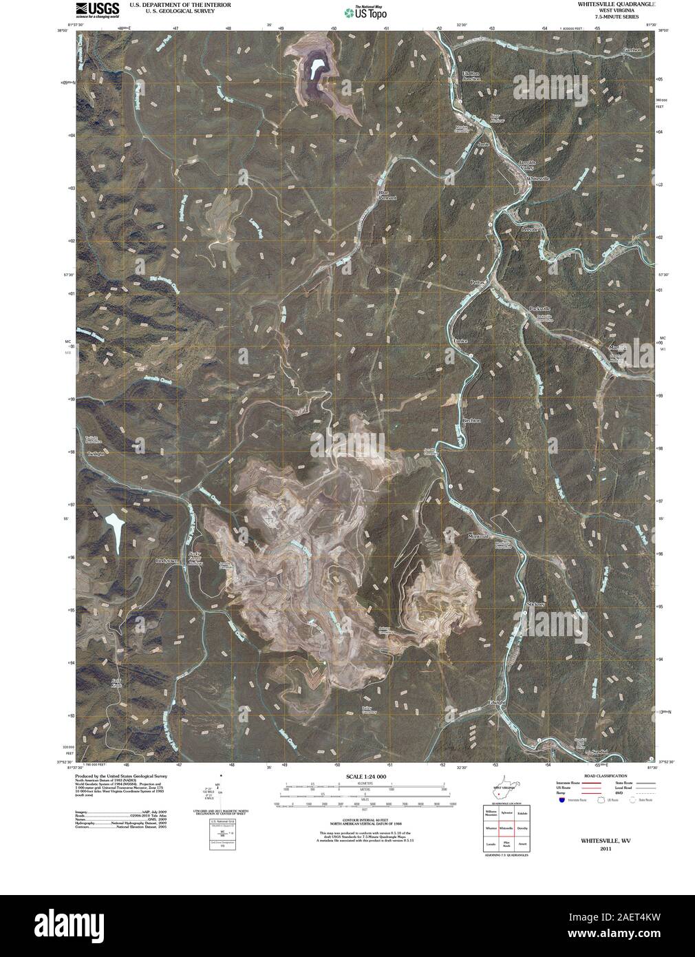 Whitesville map hires stock photography and images Alamy