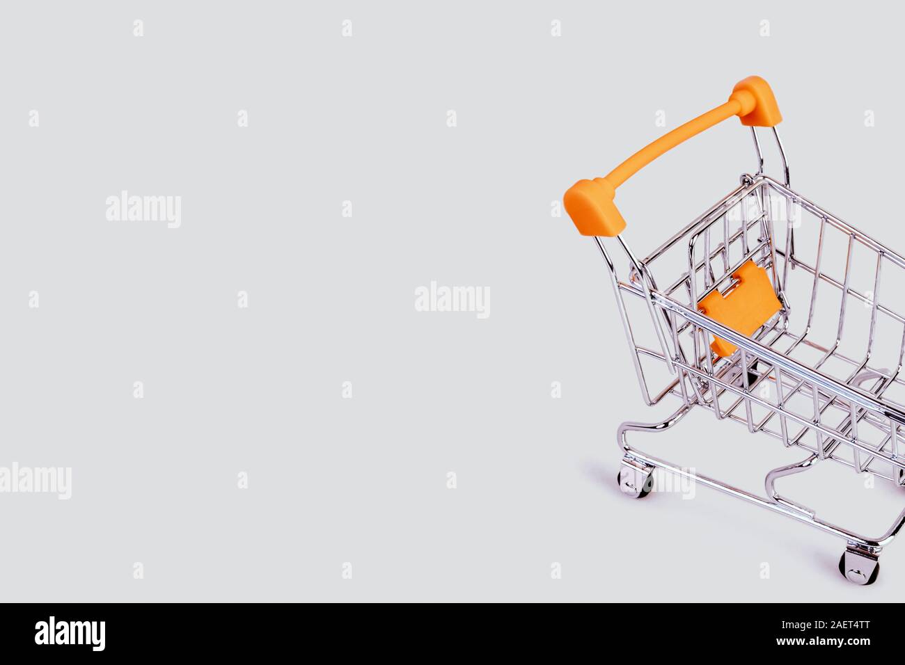 Banner With Shopping Cart Grocery Shopping And Sale Concept