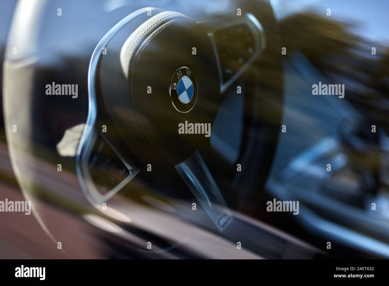 Katowice/Poland, 15.09.2019: New generation BMW 3 series - 330i M Performance, small depth of field. Stock Photo