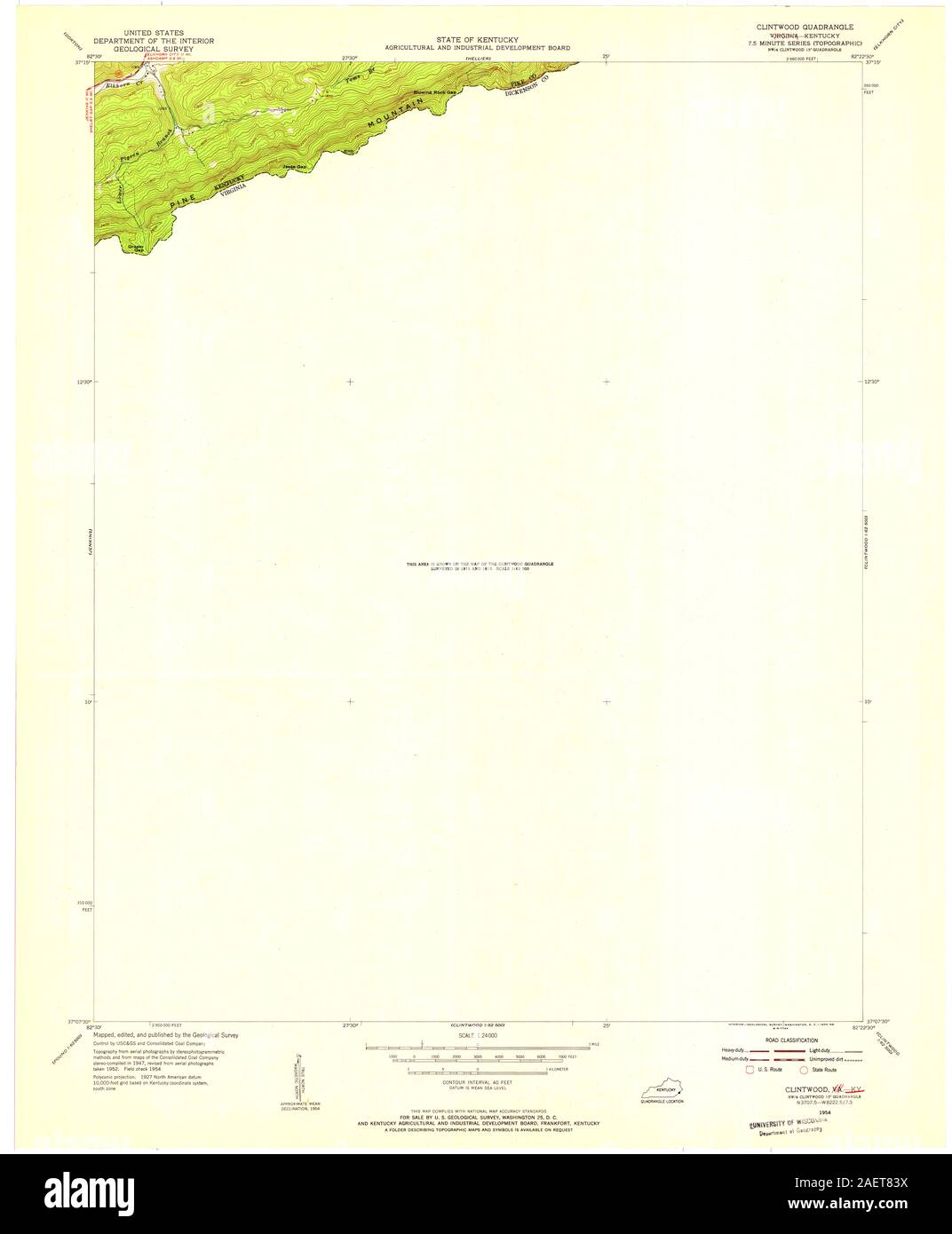 Map of clintwood hires stock photography and images Alamy
