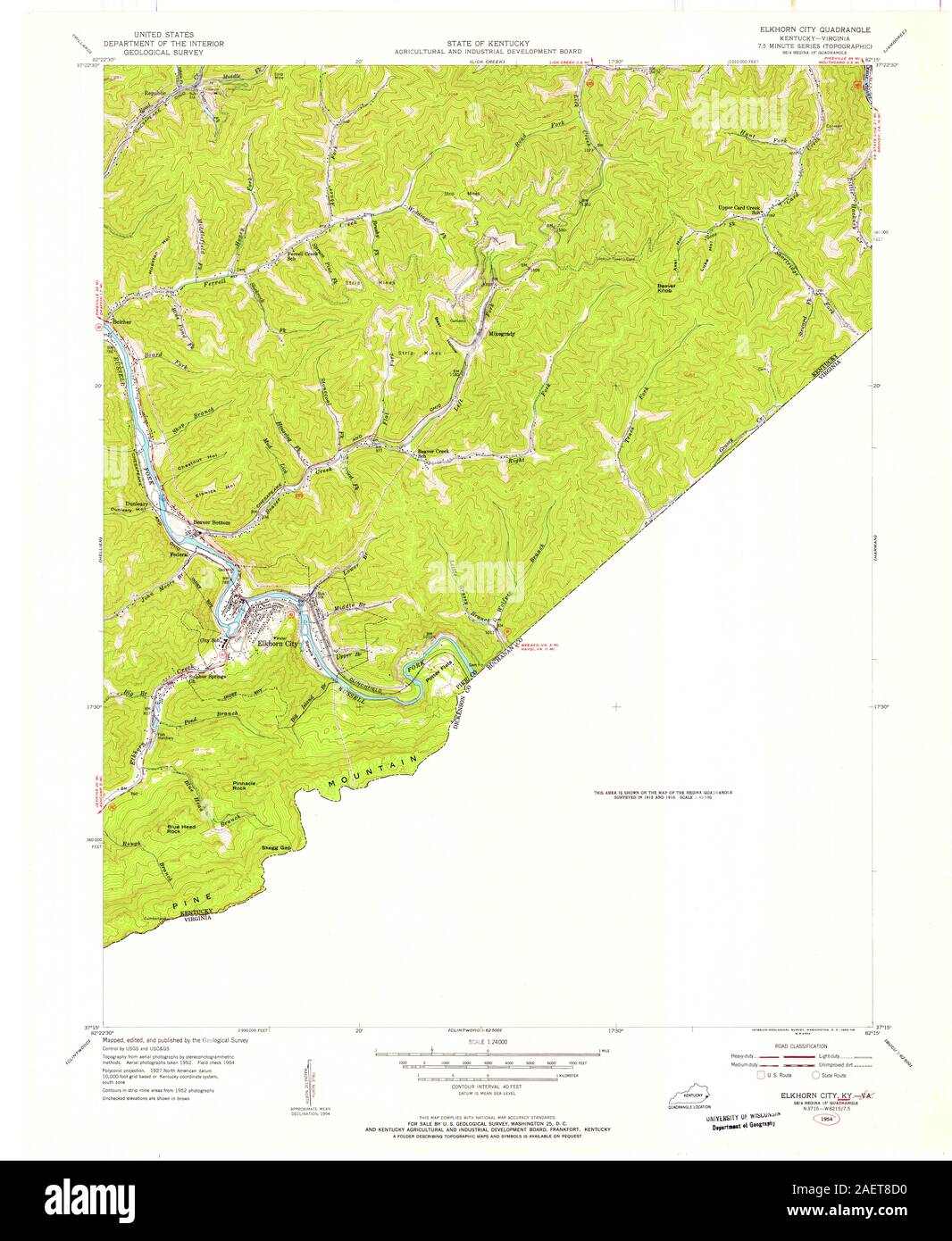 KY Elkhorn City 708593 1954 24000 Stock Photo Alamy