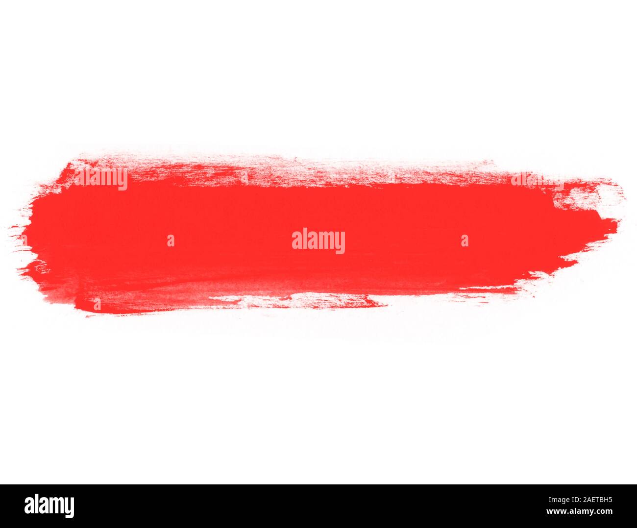 Red paint line isolated on white background. Red paint smear Stock ...