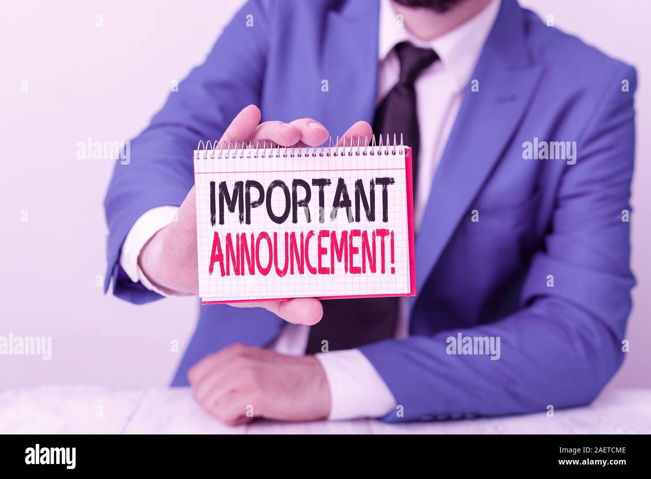 Conceptual hand writing showing Important Announcement. Concept meaning