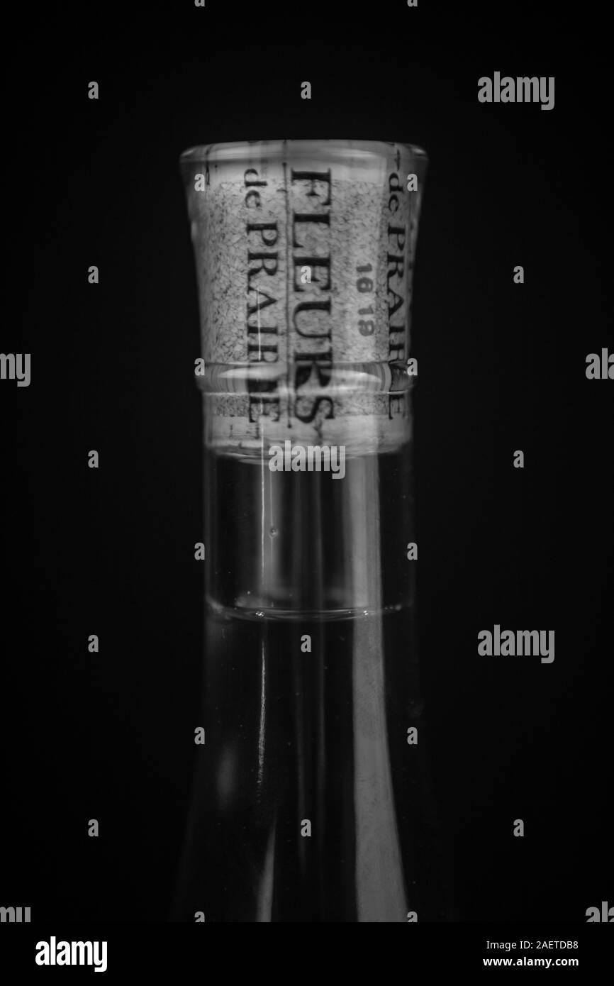 wine cork in bottle Stock Photo Alamy
