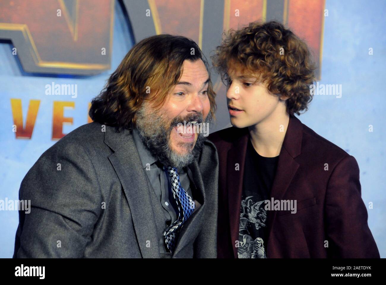 Hollywood, California, USA 9th December 2019 Actor Jack Black and son  Samuel Jason Black attend Sony Pictures Presents The World Premiere of  'Jumanji: The Next Level' on December 9, 2019 at TCL