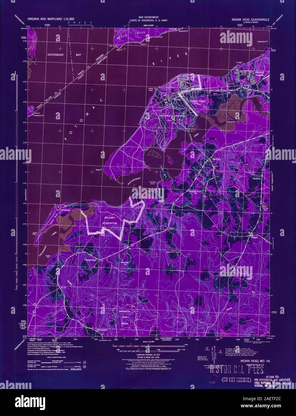 MD Indian Head 257118 1944 31680 Inverted Stock Photo Alamy