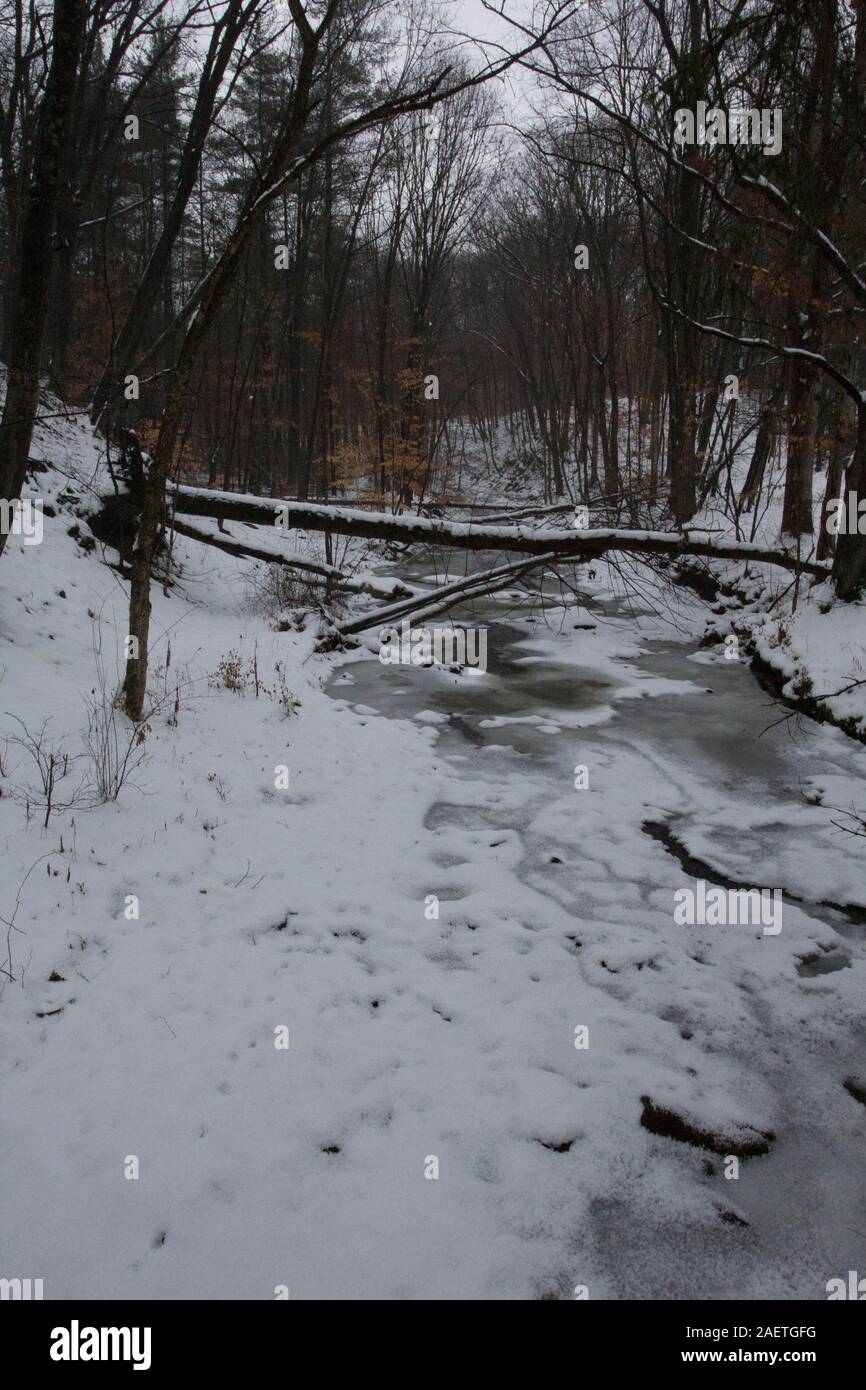 Shale Hollow Park in Winter, Lewis Center, Ohio Stock Photo Alamy