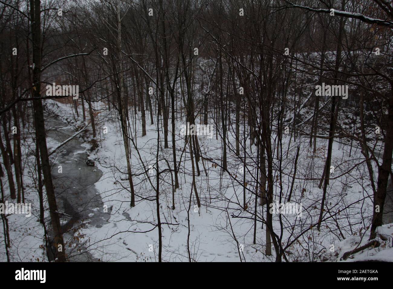 Shale Hollow Park in Winter, Lewis Center, Ohio Stock Photo Alamy