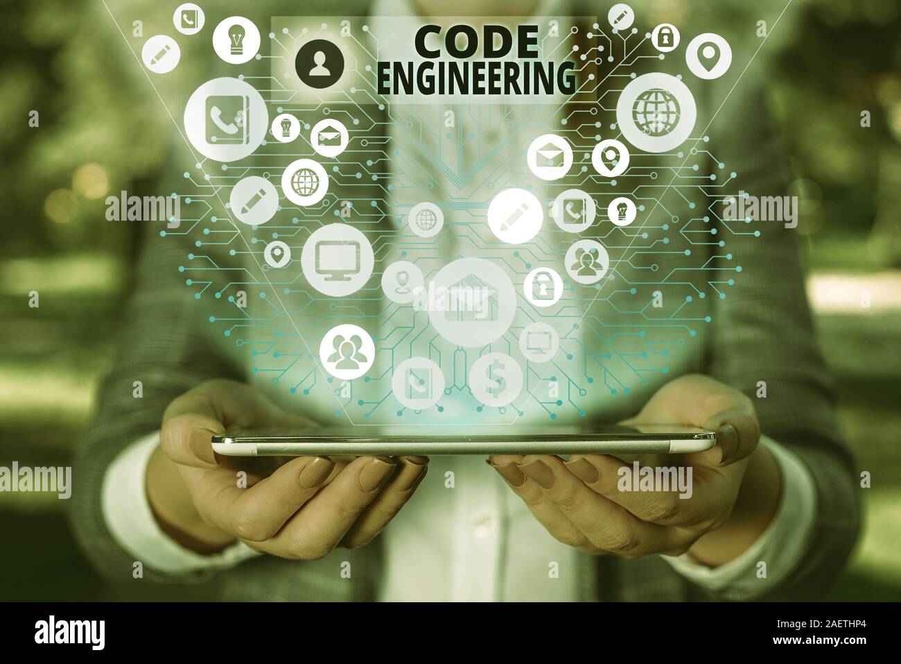 Handwriting text Code Engineering. Conceptual photo application of engineering to the development of software Stock Photo