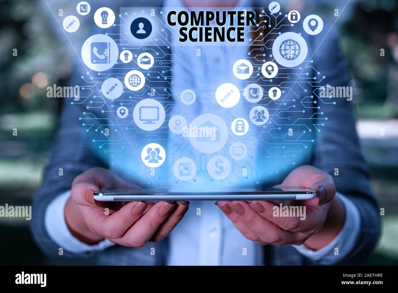 Handwriting text Computer Science. Conceptual photo study of both computer hardware and software design Stock Photo