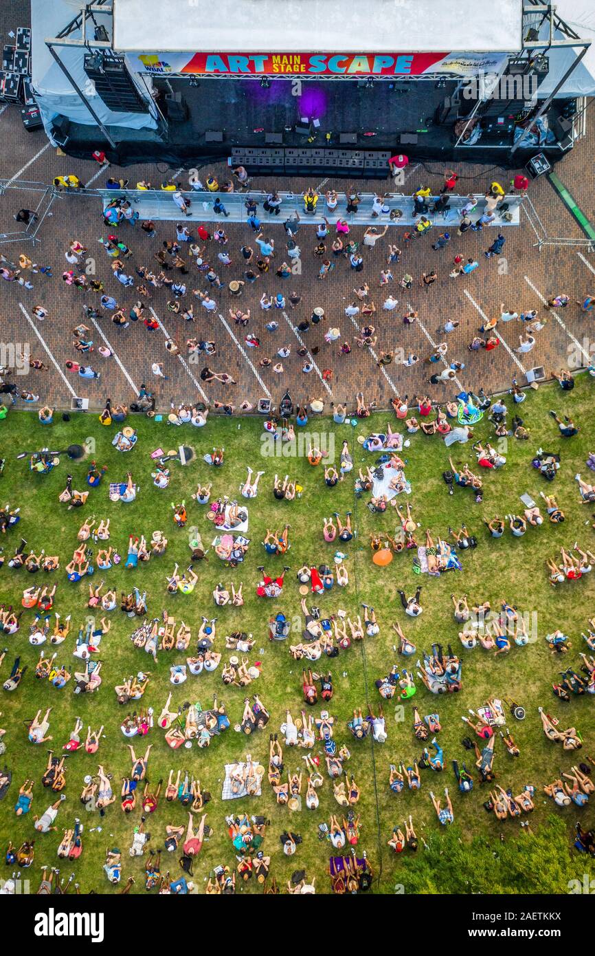 A large crowd is drawn to the main stage at Artscape 2019 , Baltimore