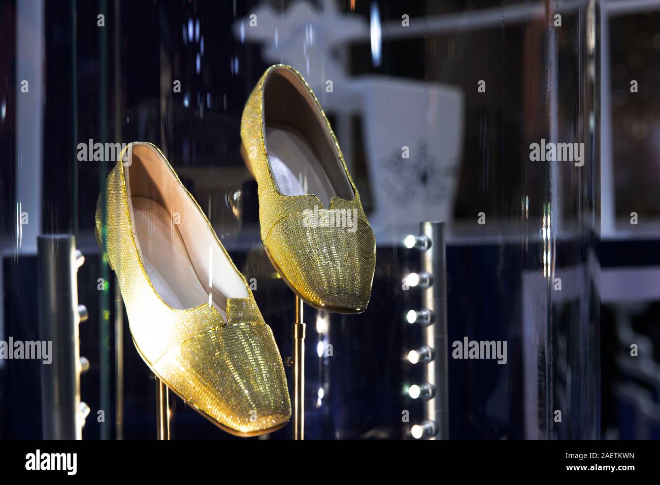 Copy of the shoes that designed by Jimmy Choo for Diana, Princess of Wales,  are exhibited at the second China International Import Expo (CIIE) at Nati  Stock Photo - Alamy