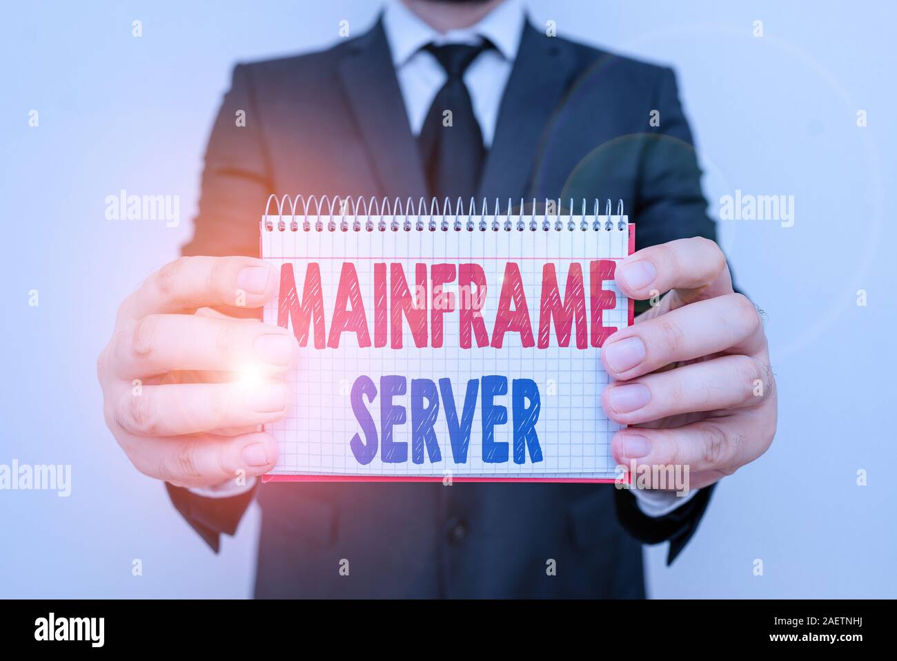 Writing note showing Mainframe Server. Business concept for designed ...