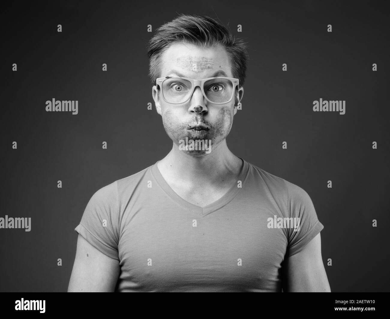 and white man in glasses hi-res stock photography and images - Alamy