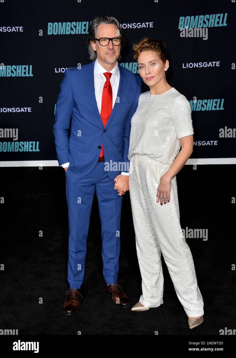 Charles Randolph & Mili Avital at the premiere of 'Bombshell' at the Regency Village Theatre. Picture: Paul Smith/Featureflash Stock Photo