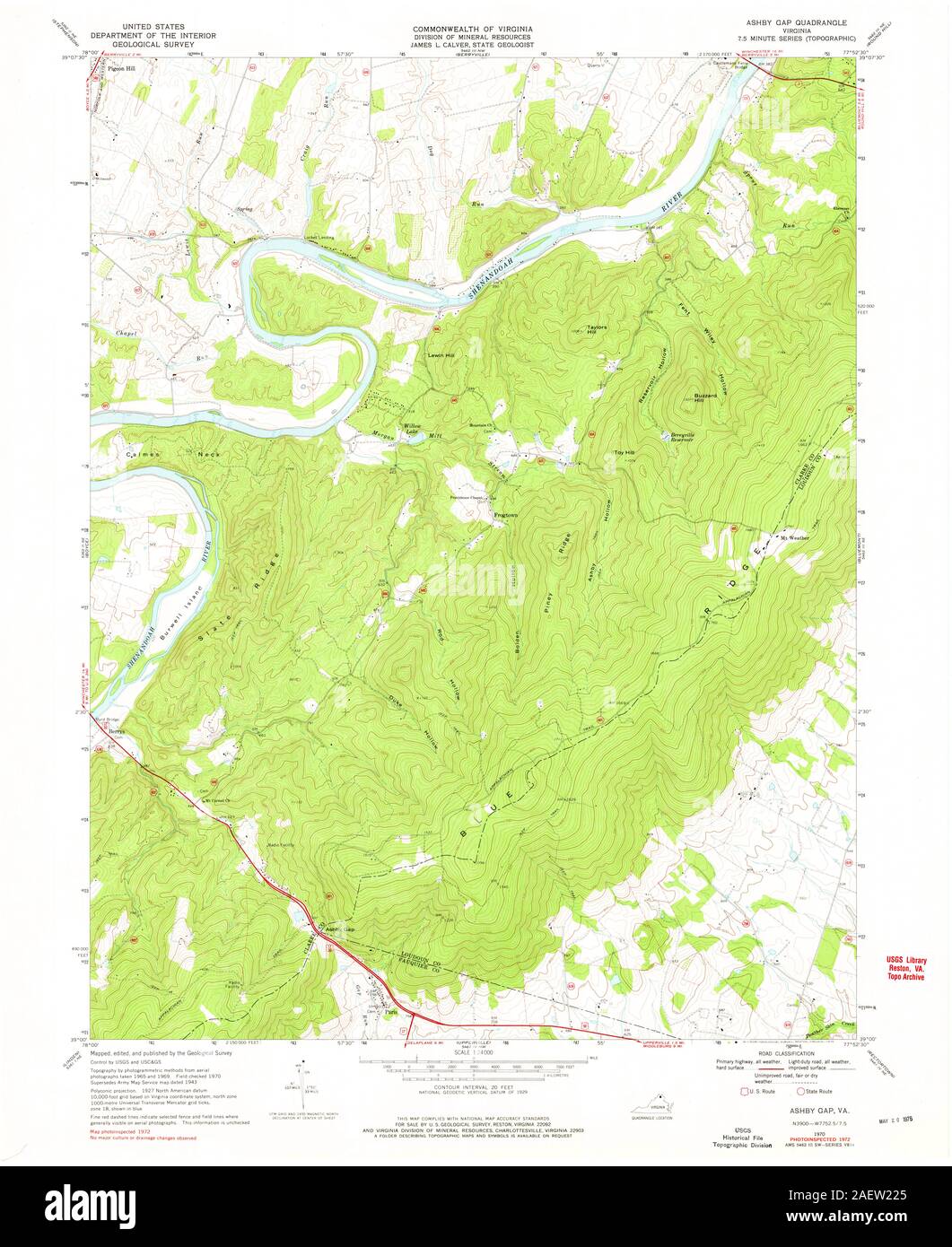 VA Ashby Gap 183972 1970 24000 Stock Photo Alamy