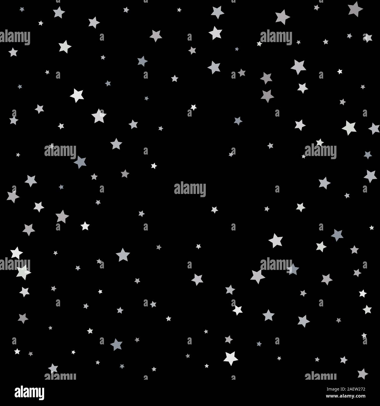 Silver sparkle star on black background. Starry confetti Stock Vector ...