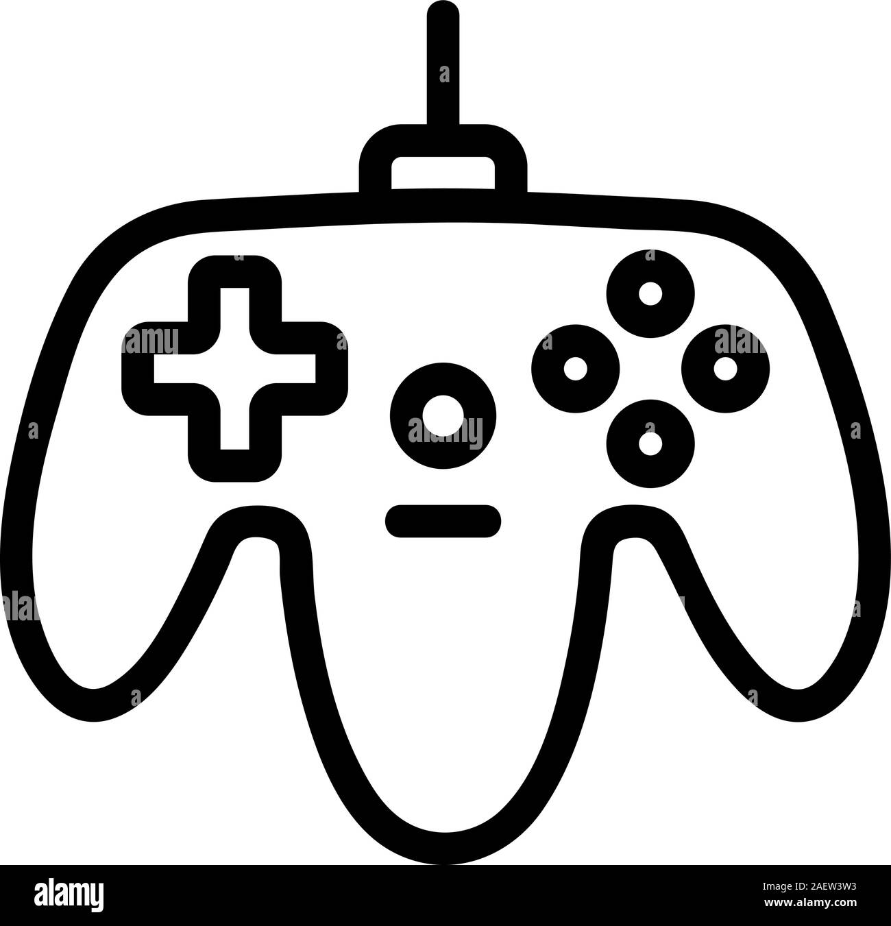 Game joystick icon vector. Isolated contour symbol illustration Stock ...