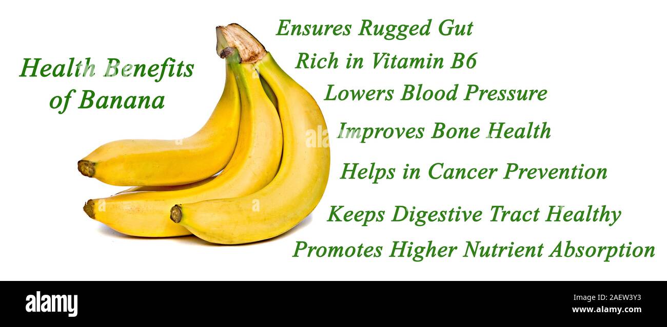 Health Benefits of Bananas Stock Photo Alamy