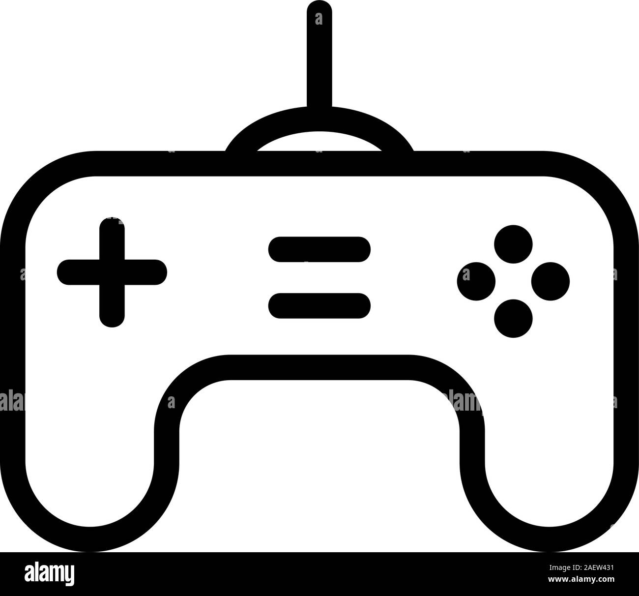Game joystick icon vector. Isolated contour symbol illustration Stock ...