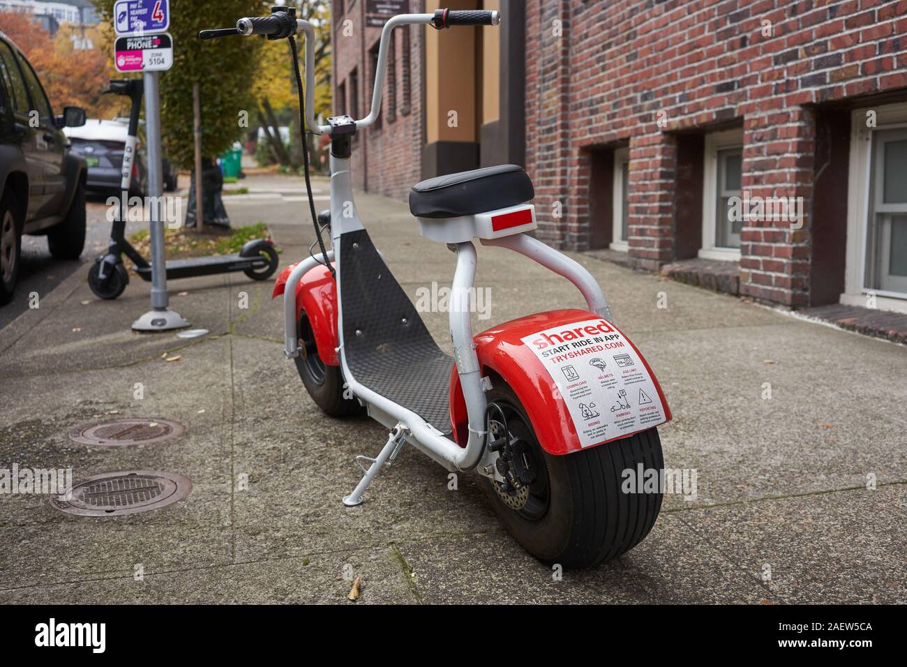 A Shared Zoomer big wheel electric scooter owned by Shared Technologies