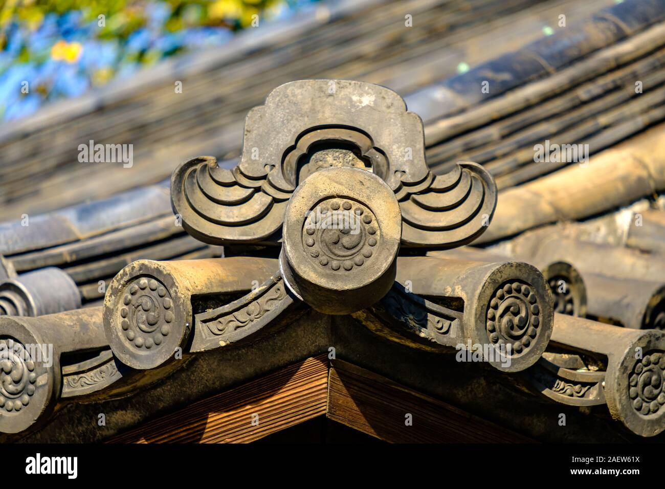 An imperial Japanese roof Stock Photo