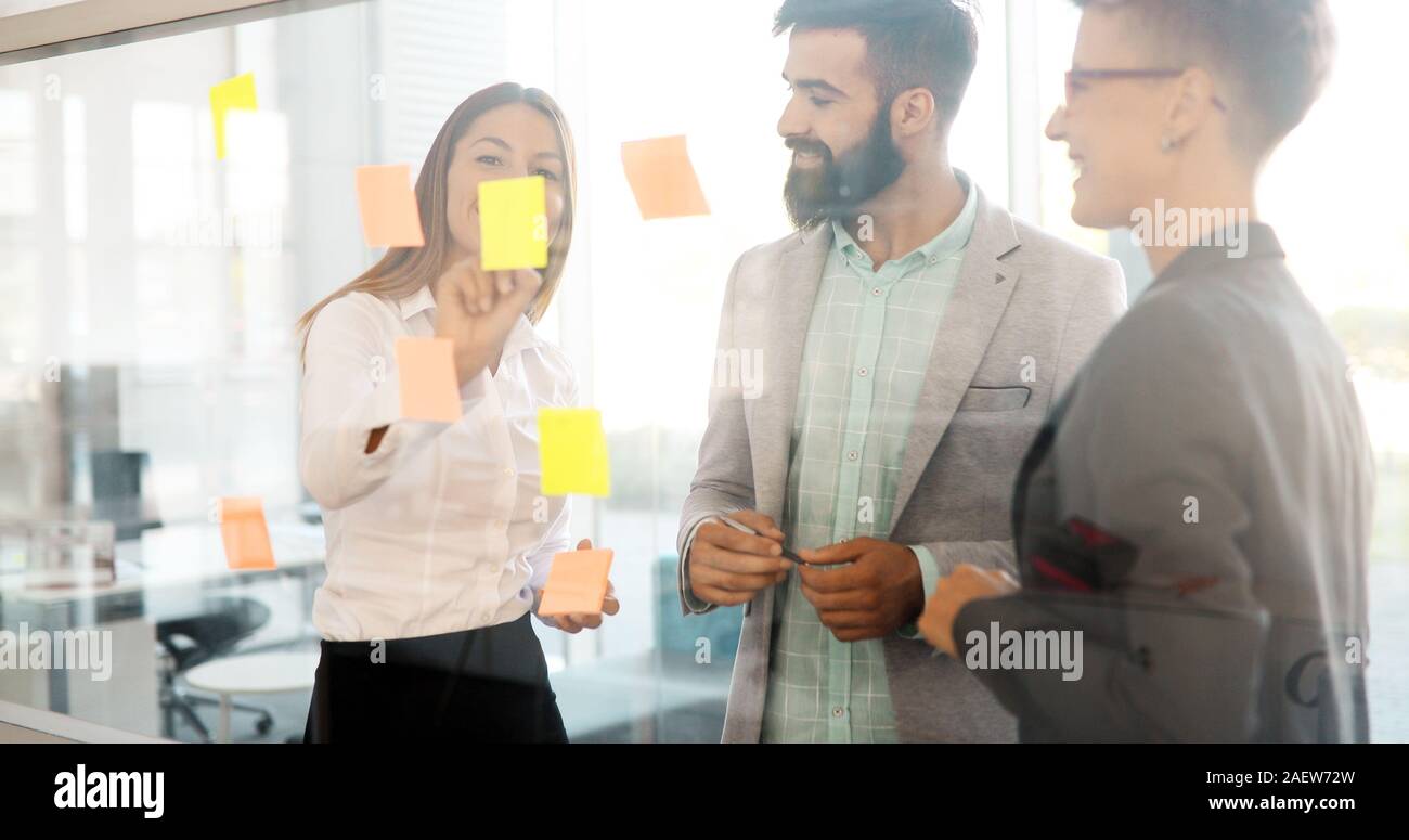 Group of architects working on project Stock Photo