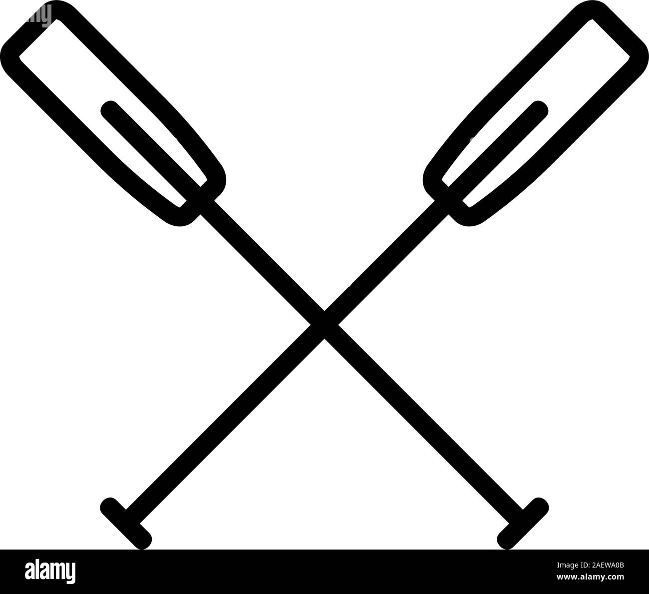 paddle boat icon vector. Isolated contour symbol illustration Stock