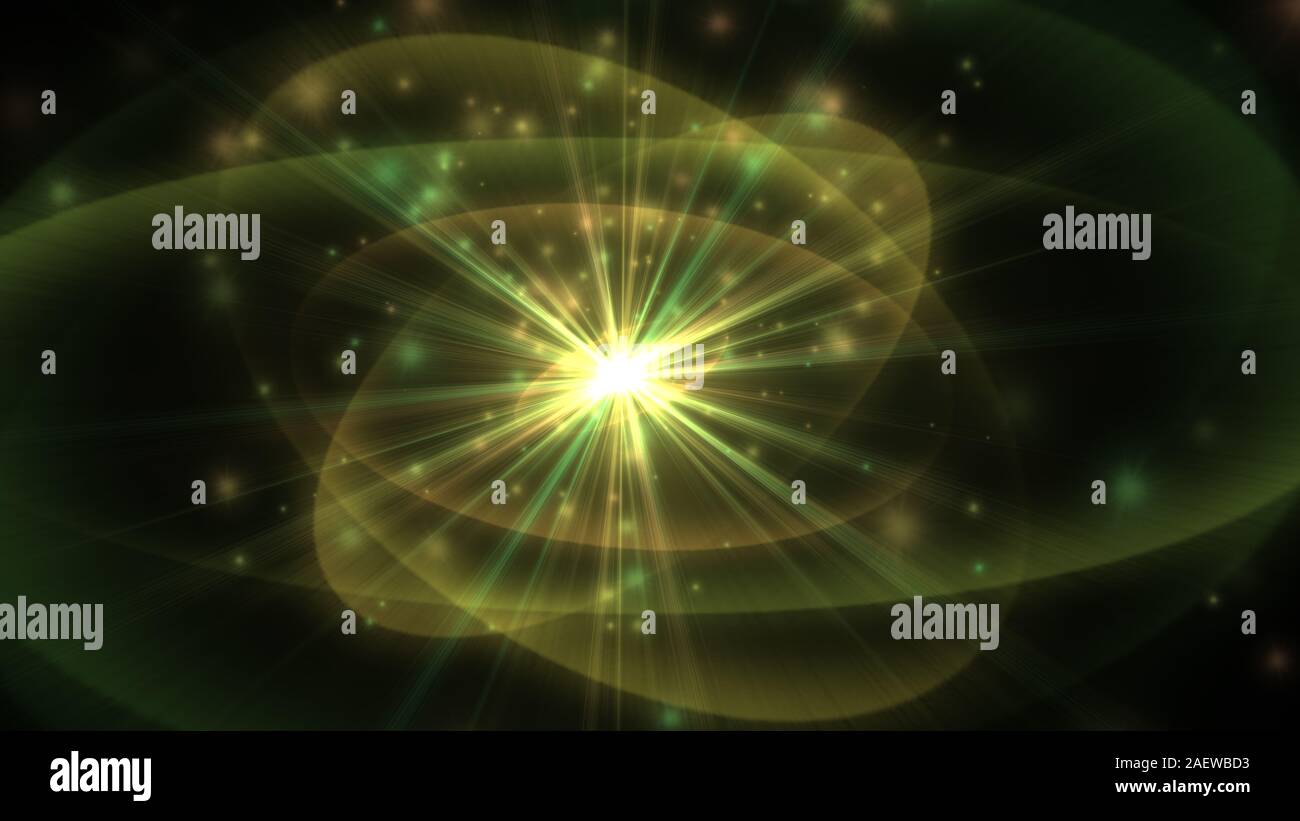 Abstract space background with circles and light rays Stock Photo - Alamy