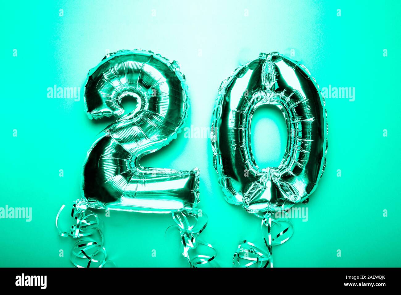 Balloon Bunting For Celebration Happy 20th Anniversary Made From
