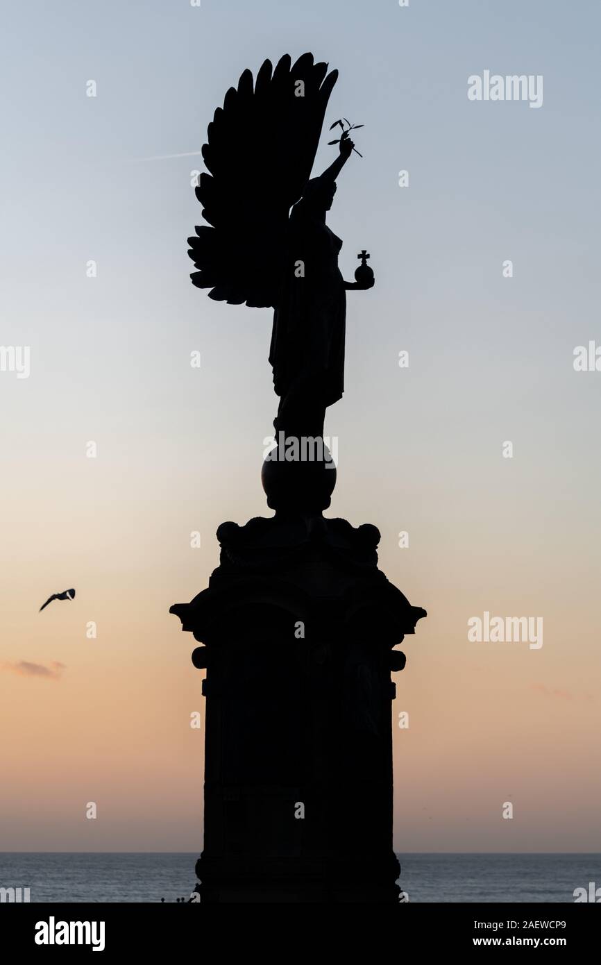 The Peace Statue, on the Brighton / Hove border Seafront, East Sussex