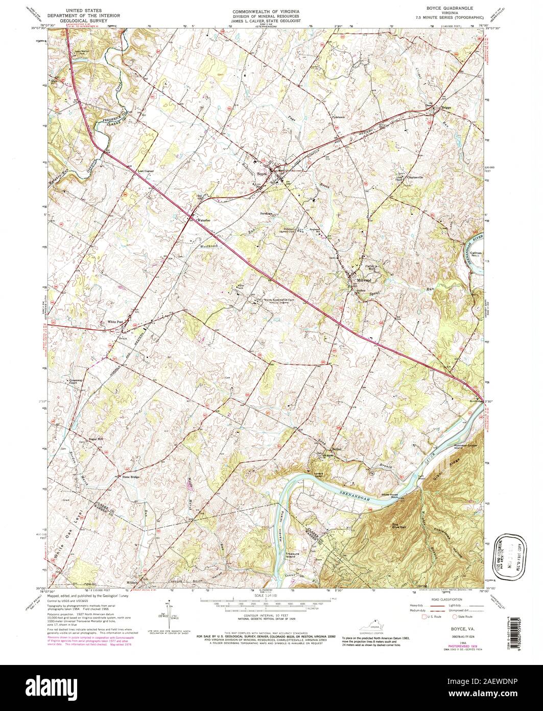 Map of boyce hires stock photography and images Alamy