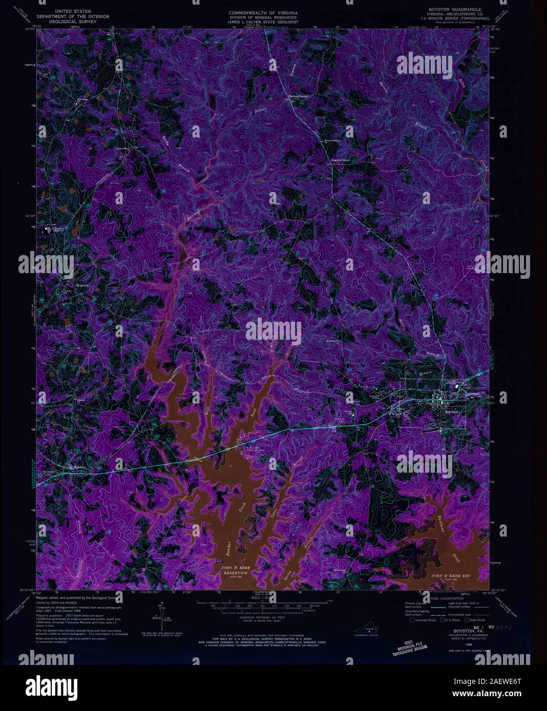 Map of boydton hires stock photography and images Alamy