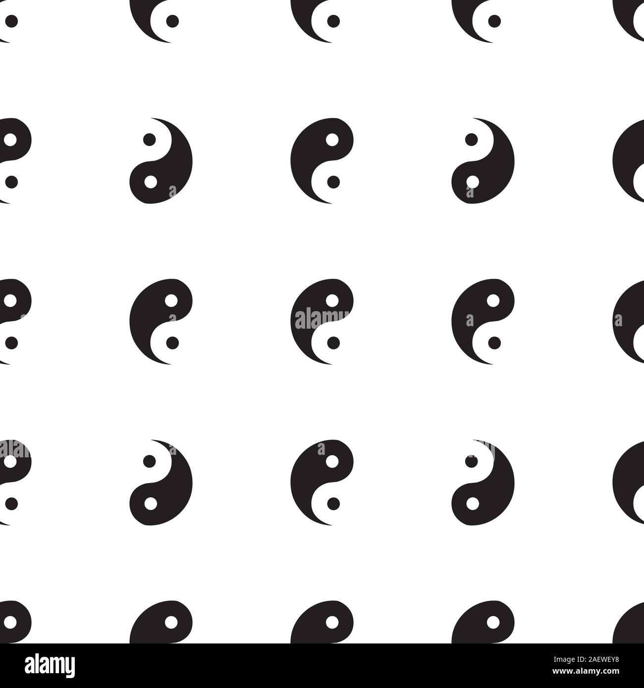 Jing and yang seamless pattern Stock Vector