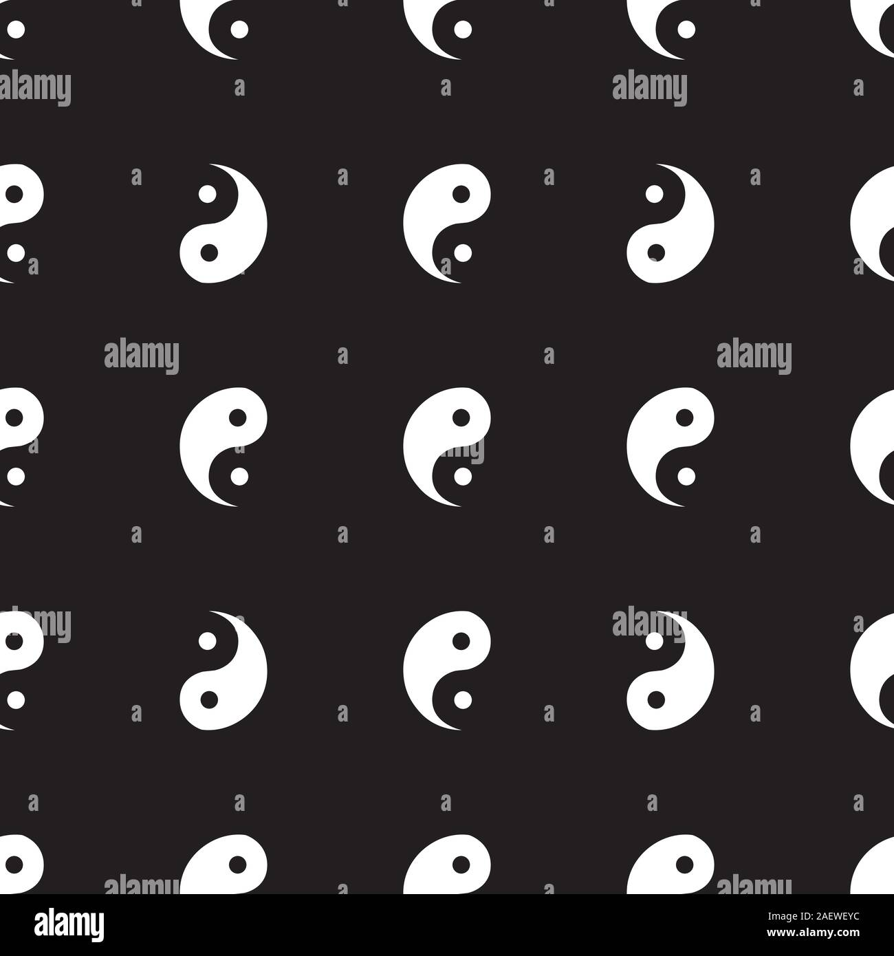 Jing and yang seamless pattern Stock Vector