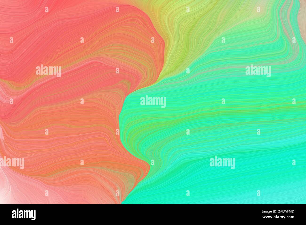 colorful elegant curvy swirl waves background design with turquoise ...