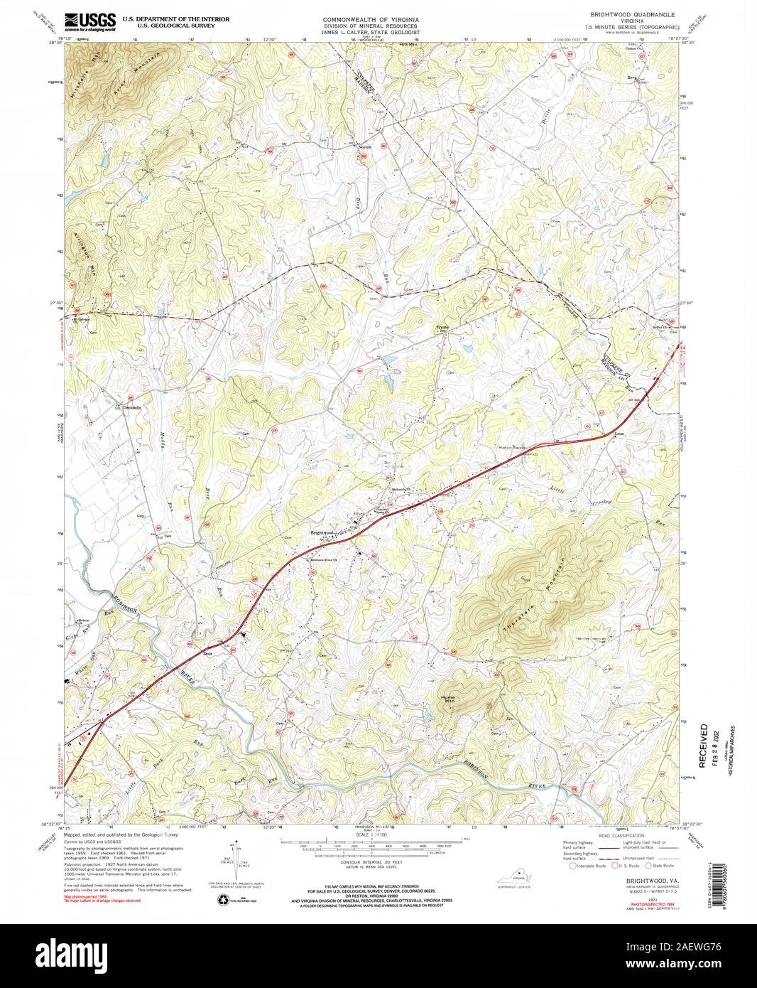 Brightwood map hires stock photography and images Alamy