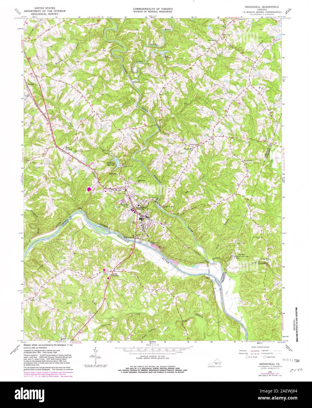 Map of brookneal hires stock photography and images Alamy