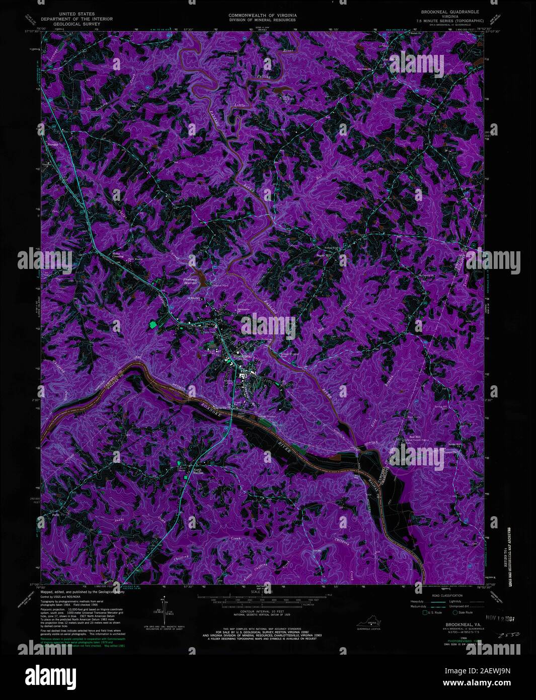 Map of brookneal hires stock photography and images Alamy