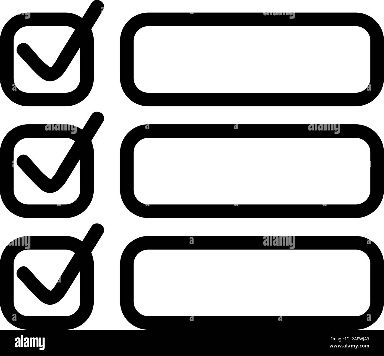 Checklist icon vector. Isolated contour symbol illustration Stock ...