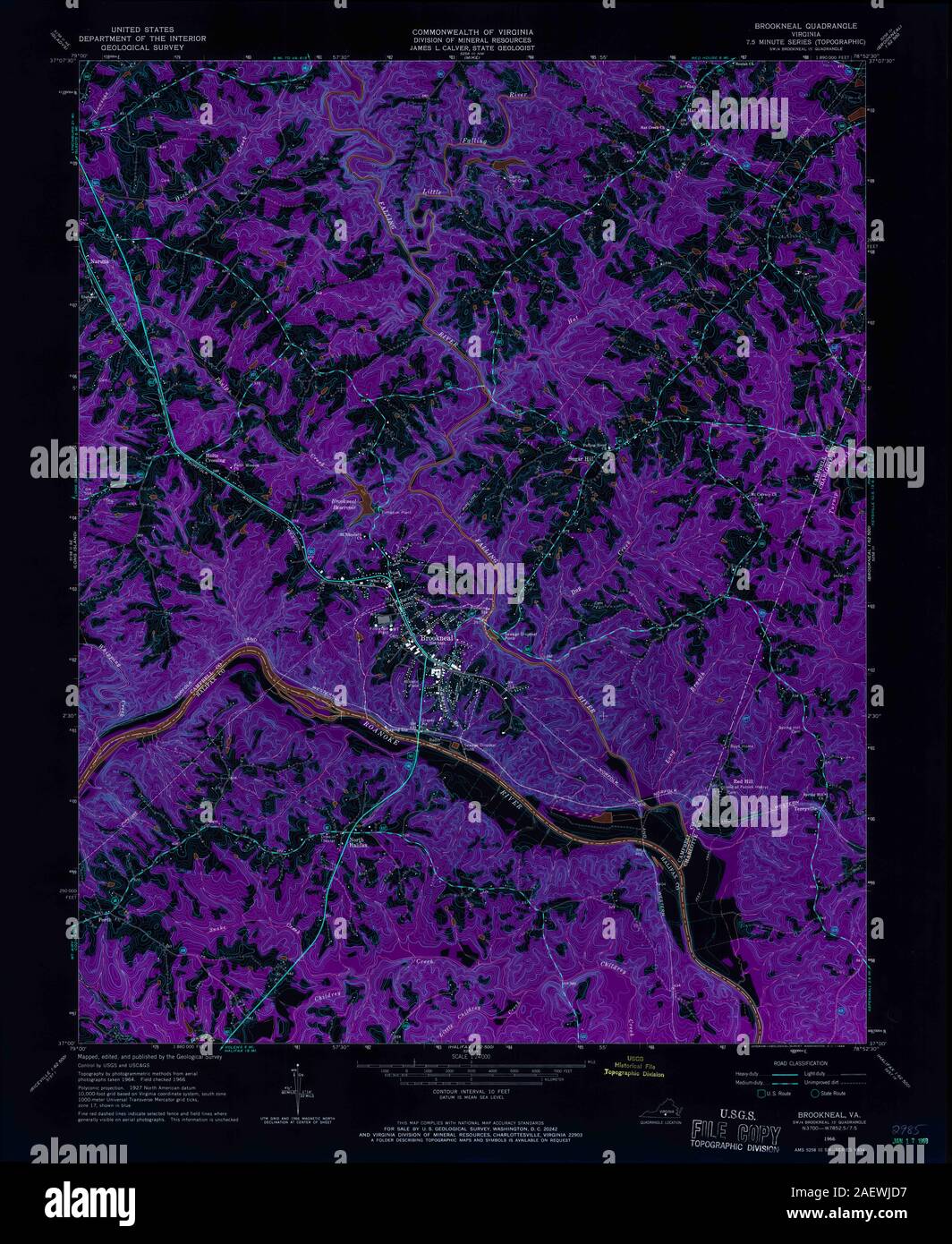 Map of brookneal hires stock photography and images Alamy