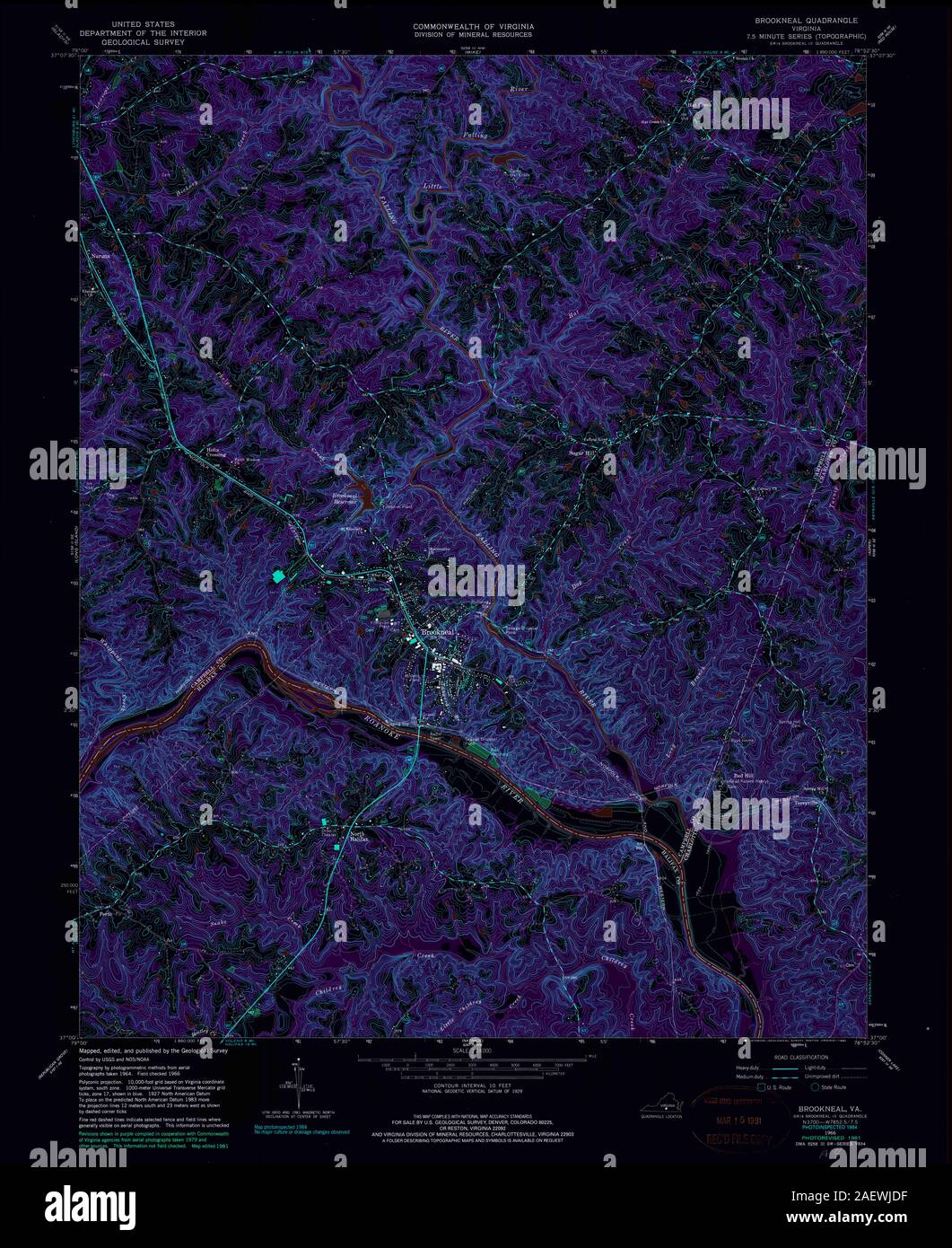 Map of brookneal hires stock photography and images Alamy