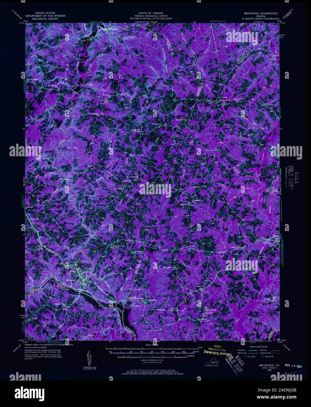Map of brookneal hires stock photography and images Alamy