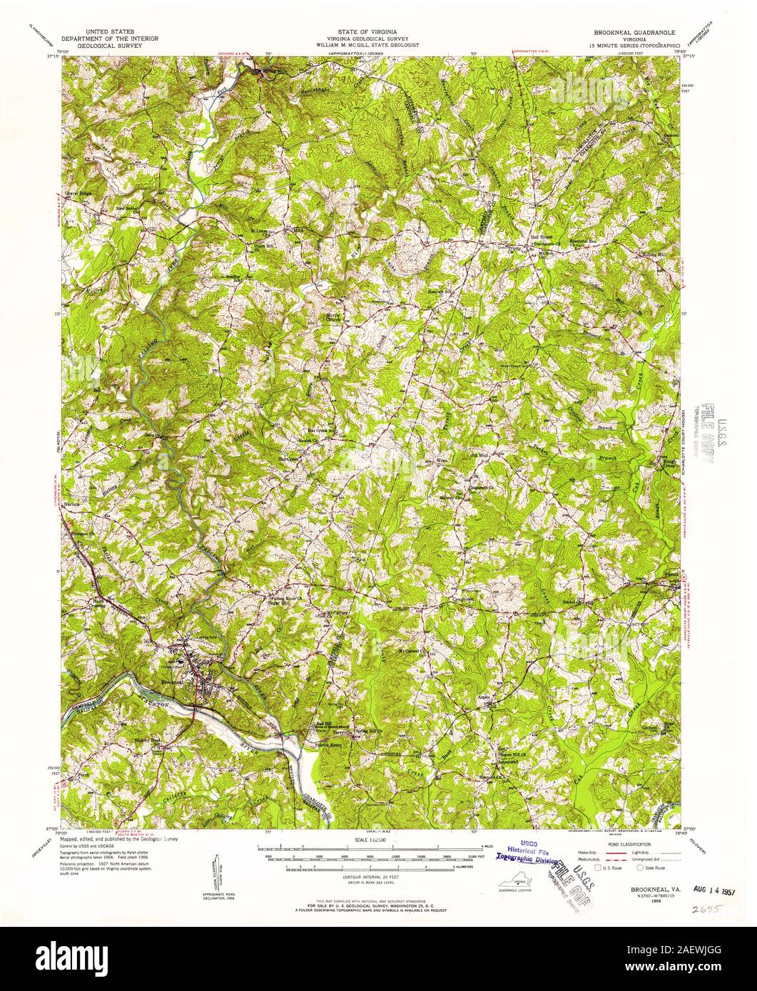 Map of brookneal hires stock photography and images Alamy