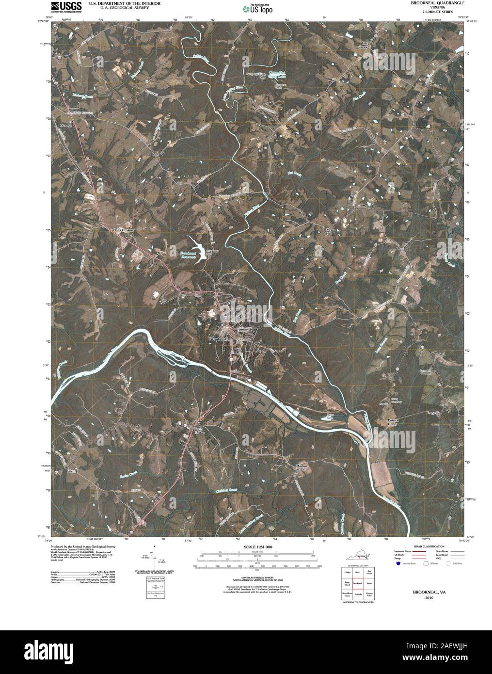 Map of brookneal hires stock photography and images Alamy