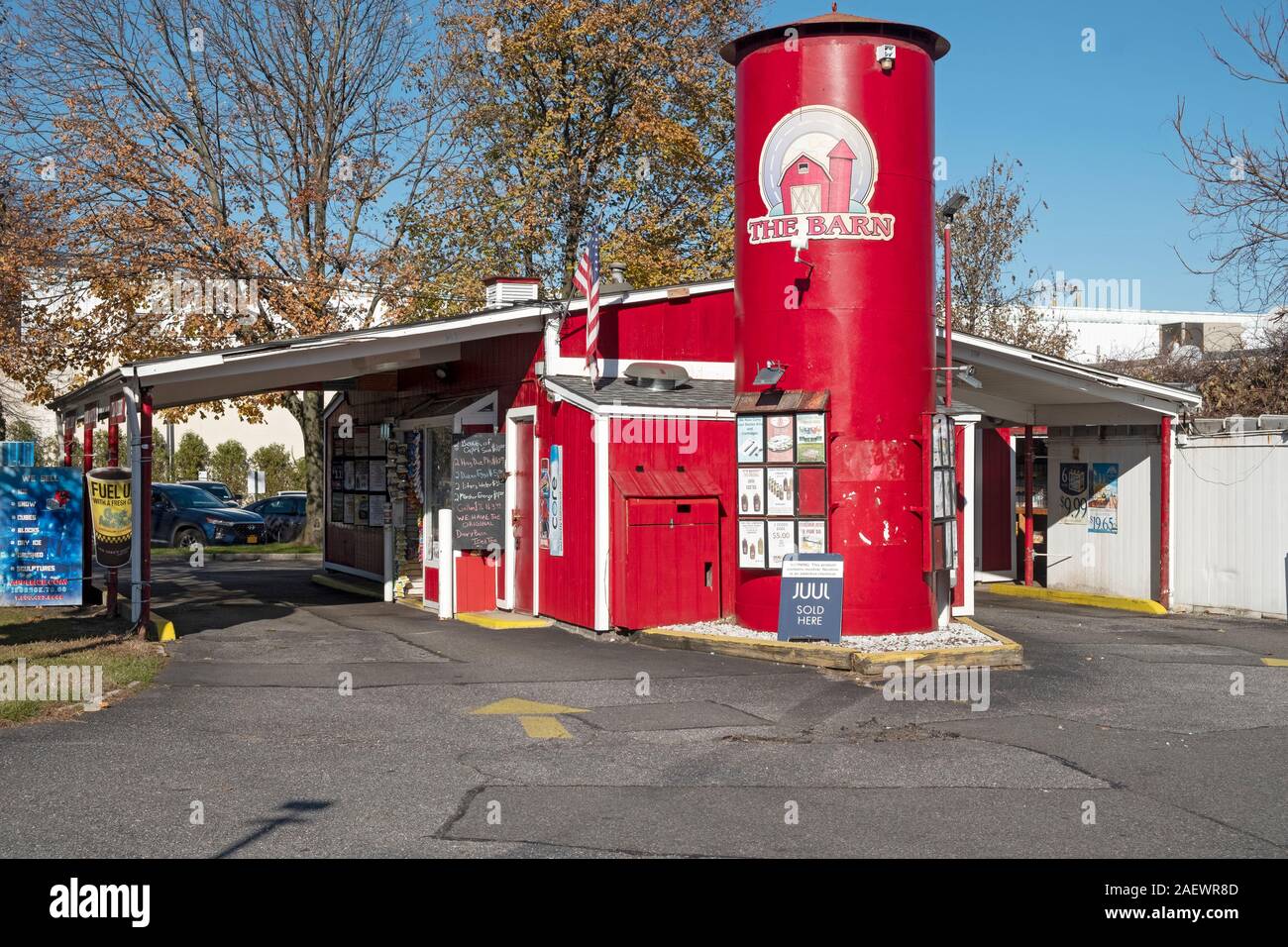 The Barn, a drive through mini supermarket convenience store on Gerard