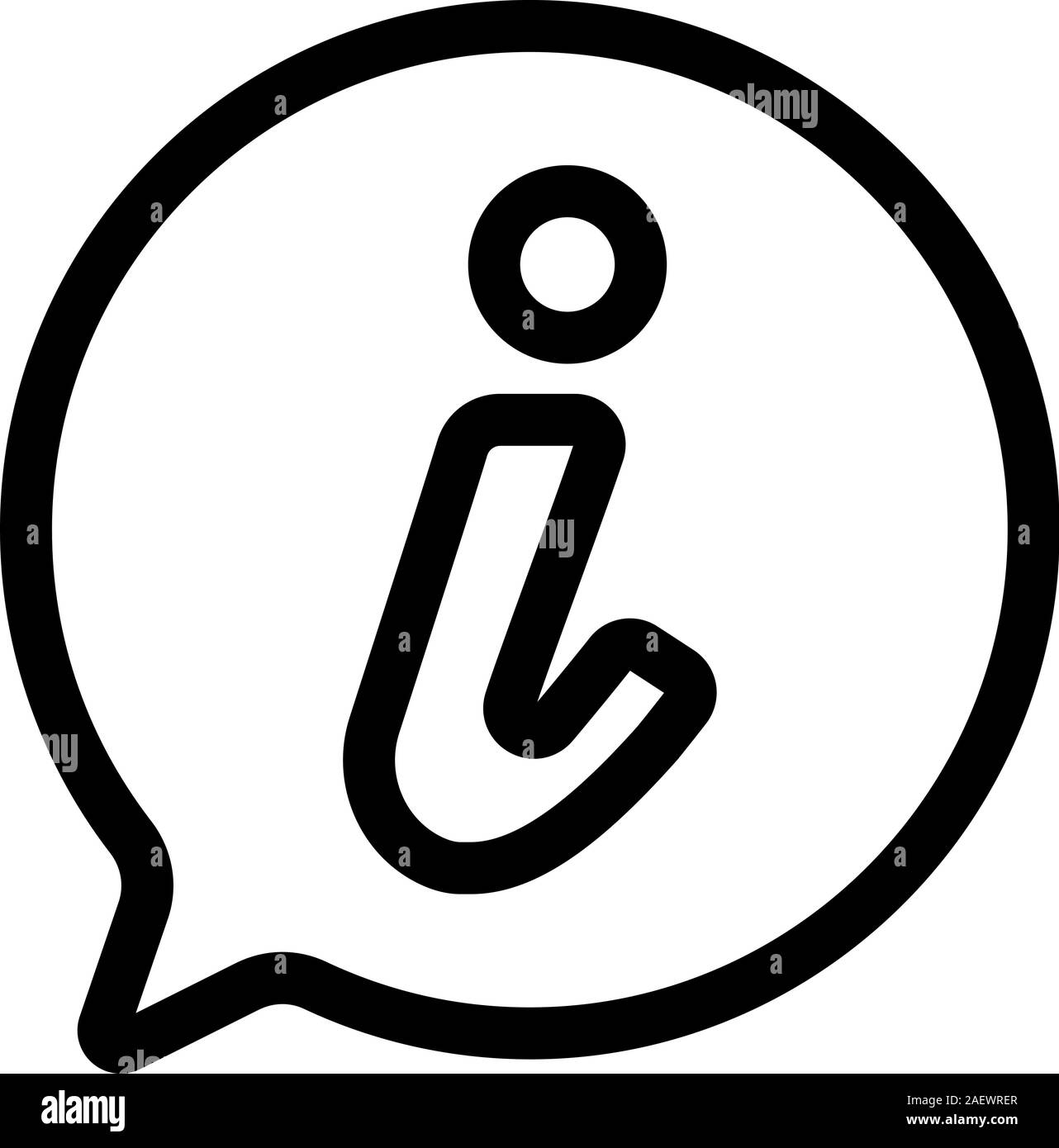 Information message icon vector. Isolated contour symbol illustration