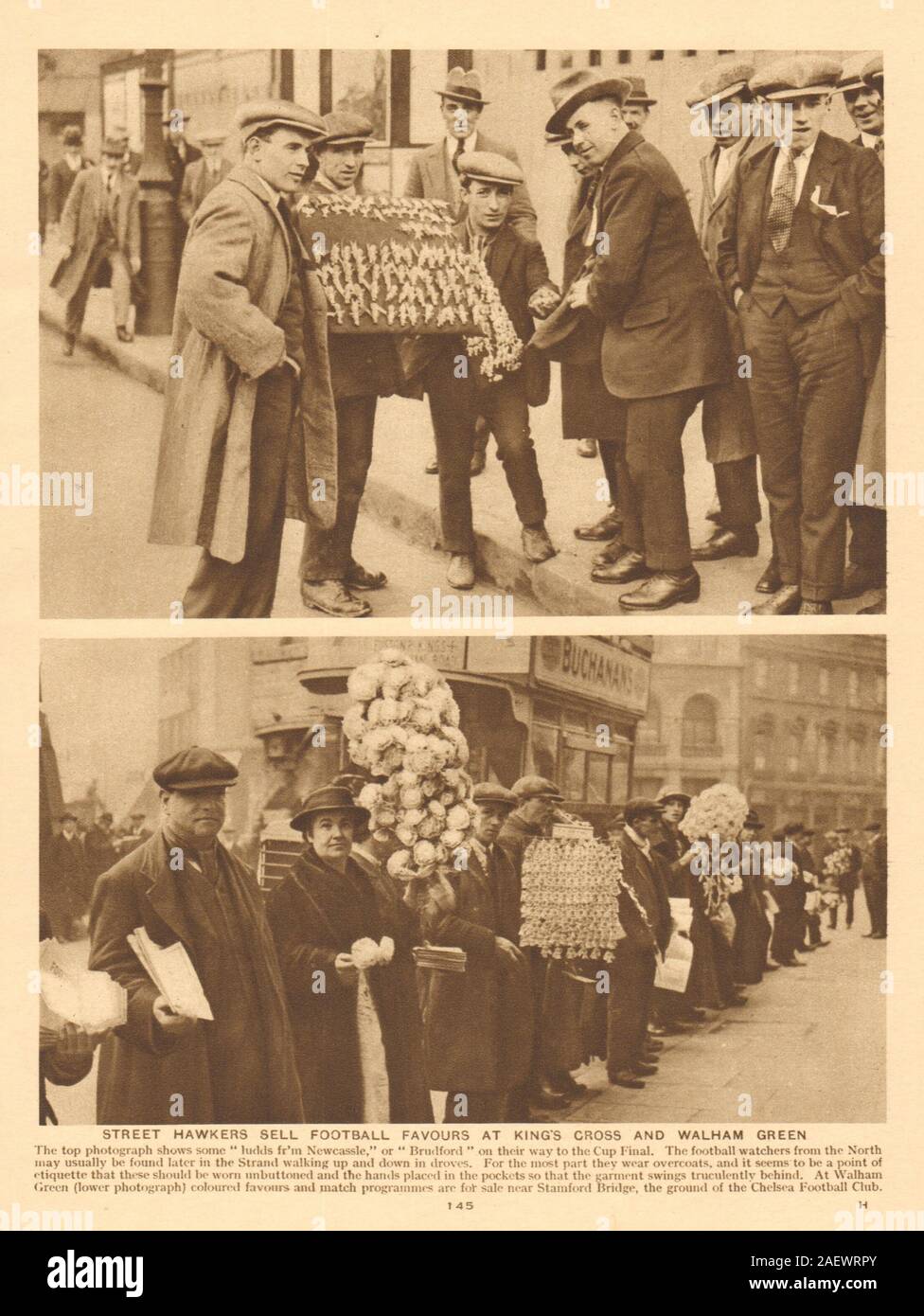 Selling football favours/match programmes. Stamford bridge. Chelsea ...