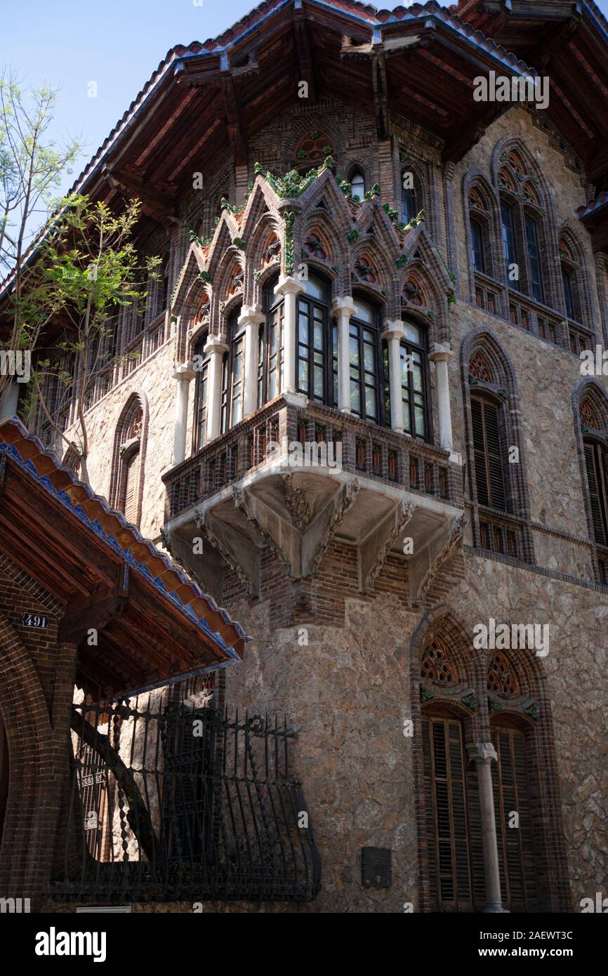 Barcelona, Spain - 22 June 2012: Casa Golferichs at Gran Via de les Corts Catalanes Stock Photo