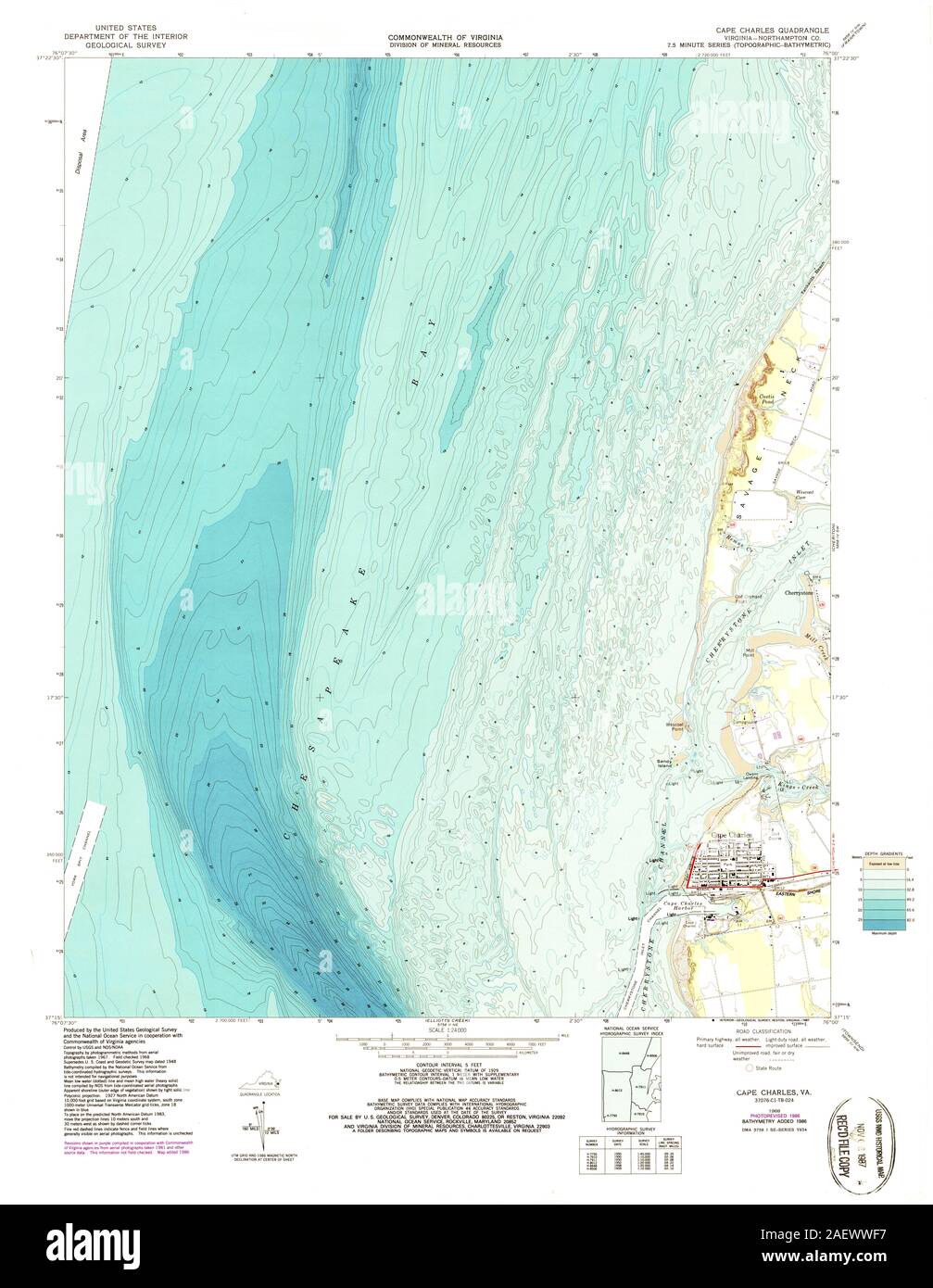 Map of cape charles hi-res stock photography and images - Alamy